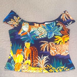 Maeve by Anthropologie Tiger Print Top